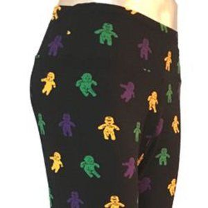 Mardi Gras Leggings  King Cake Babies Design New Orleans parade masquerade Ball